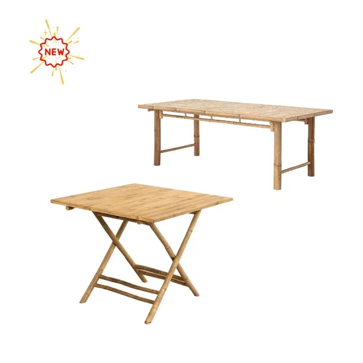Best-Selling Foldable Set of Table and Chair for Living Room or Outdoor, Bamboo Products Made in Vietnam