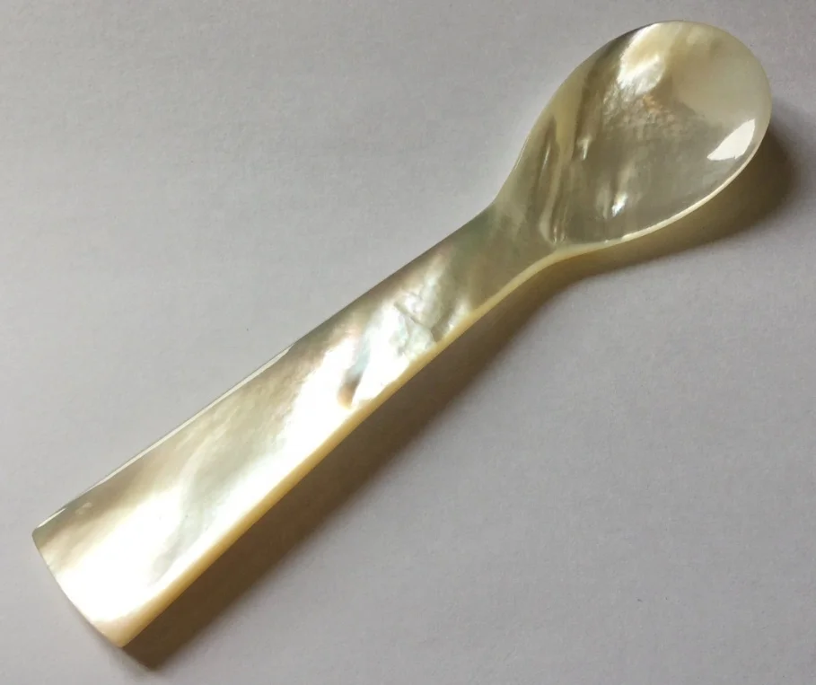 LUXURIOUS & ELEGANT GOLD Mother of Pearl Spoon, Caviar spoon size 8cm from Vietcrafts