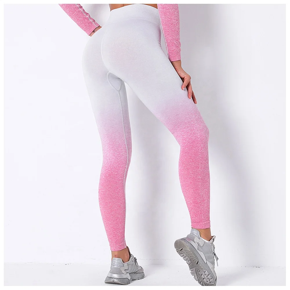 Heavy Duty Womens Workout Pant Sublimation Black Quick Drying Push up Sports Girls Seamless Legging Tights For Ladies