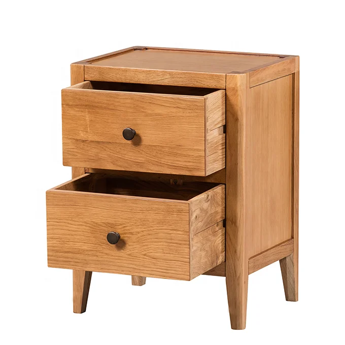 Ночная тумбочка из дуба прикроватный столик с двумя ящиками заводская цена сделано в Вьетнаме мебель для спальни домашняя набор