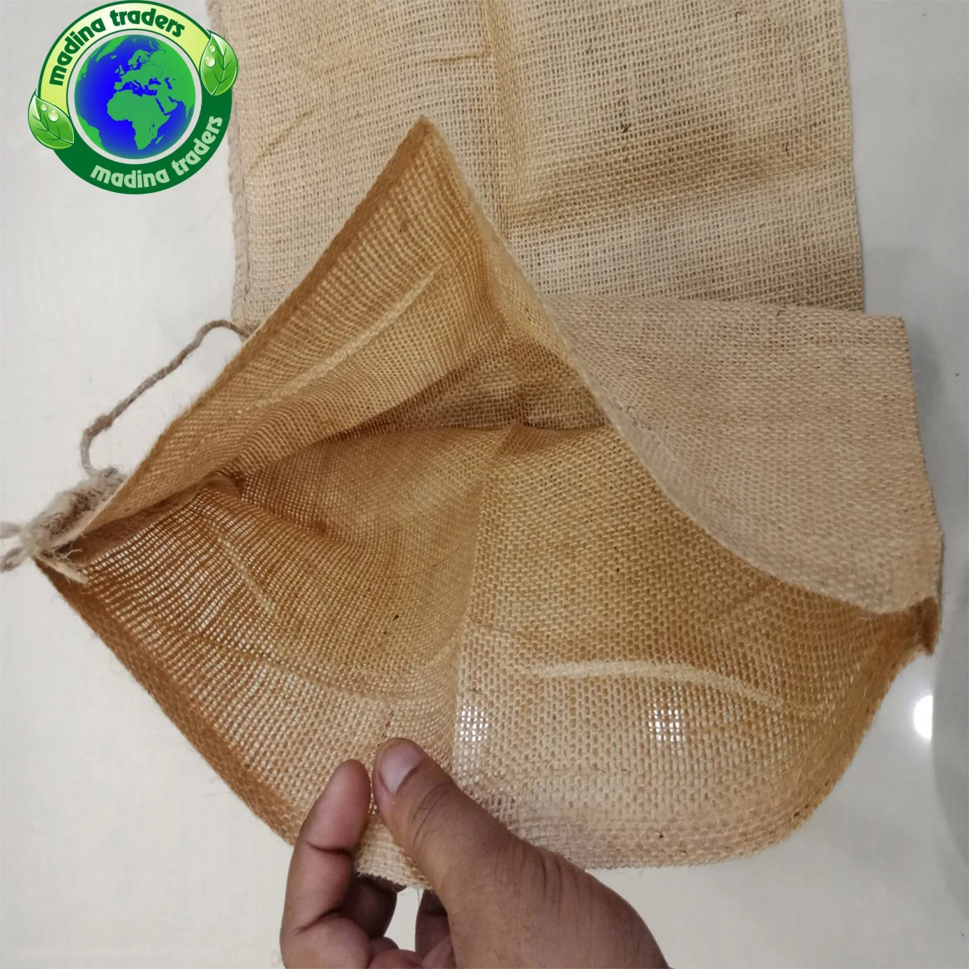 Jute Hessian Burlap Drawstring Sand Bag 100% Natural Eco & Weather Friendly Biodegradable from Bangladesh
