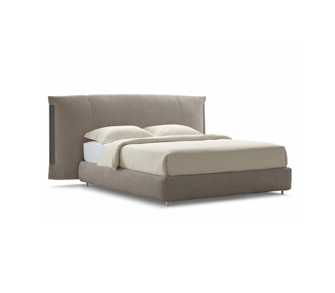 Minimalist Style King Size Leather Bed Set Modern Fully Upholstered Double Queen Size Bed