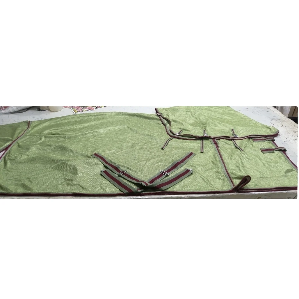 High Quality 320 GSM UV Treated Summer Mesh Rug for Horses Assorted Colors with Nylon Lining and Neck Combo for Summer Use