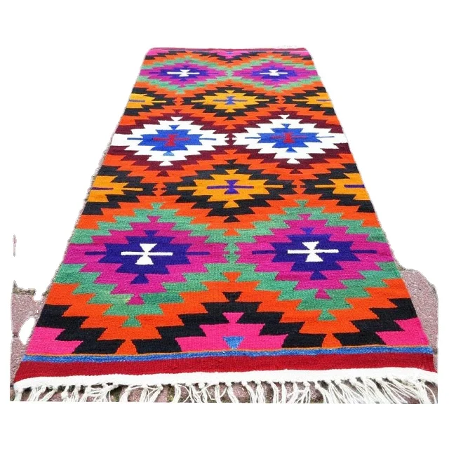Stylish Colorful  Hand Made Living Room Bedroom Bedside Floor Area Rug Multi Uses Rug 60x90inch OEM
