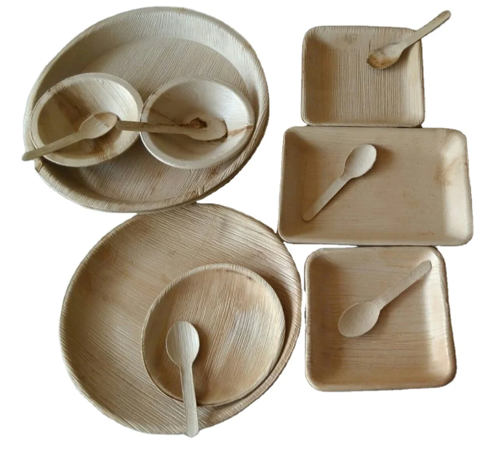 Тарелки Areca с пальмовыми листьями-тарелки для посуды-экологически чистые, подходят для окружающей среды и здоровья в мире