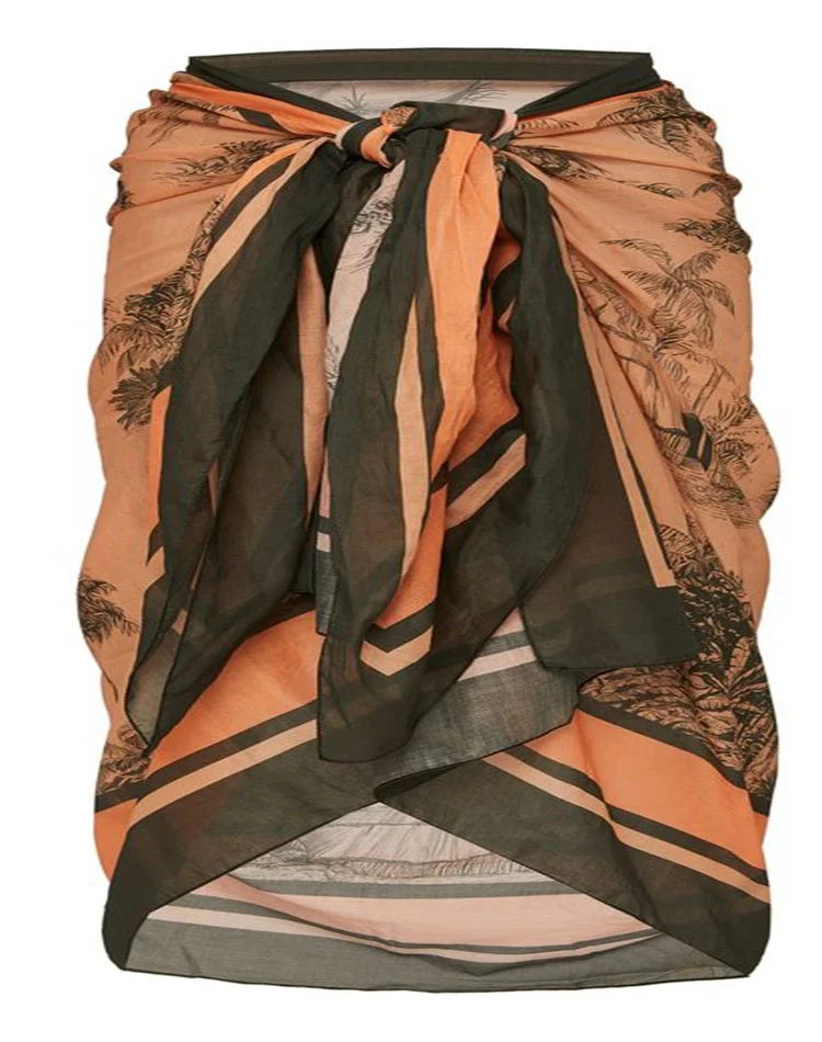 Sarongs wholesale 2022 new arrival chiffon beach cover up sarong beachwear pareo floral printed Sarong swimwear Beachwear