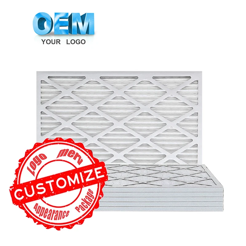 Factory Customized G4 F5 Filtration Equipment Pre Pleated pre-filtration waved air Filter for for air conditioner HVAC Furnace