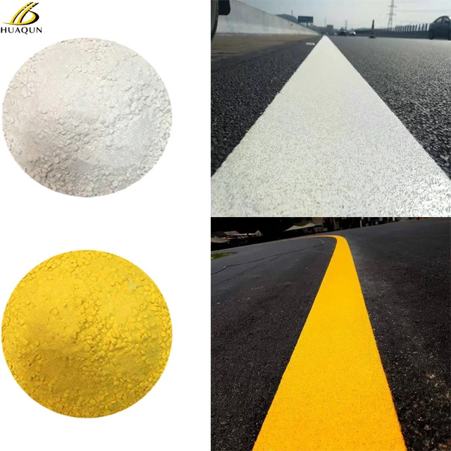 Weather resistance light reflective city road thermoplastic pavement line marking powder paint