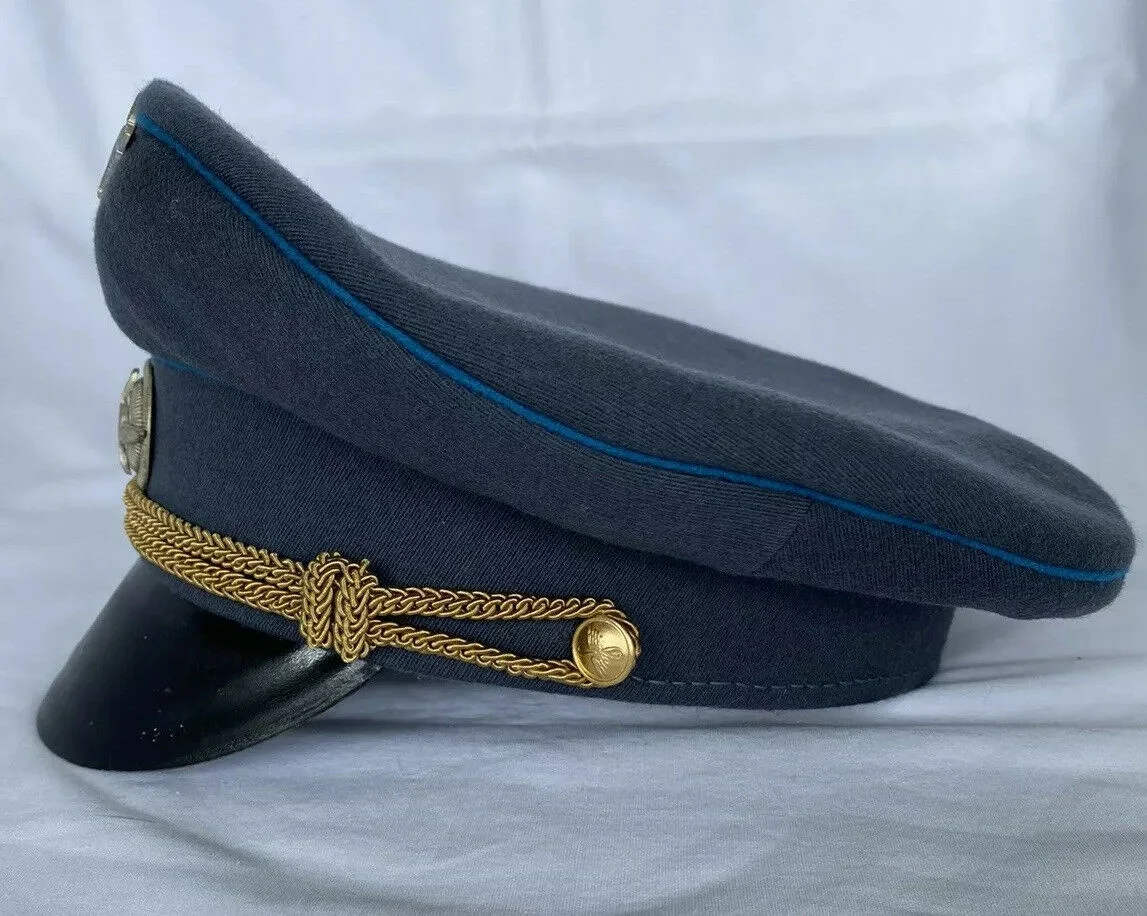 
Russian Soviet Airforce Aeroflot Military Pilot Officers Captains Visor Hat Cap 