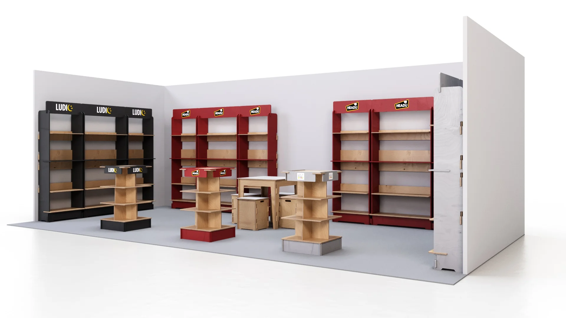 Portable Exhibition Stand Customized Design Easy Assembly Wooden Exhibition Display for Trade Show