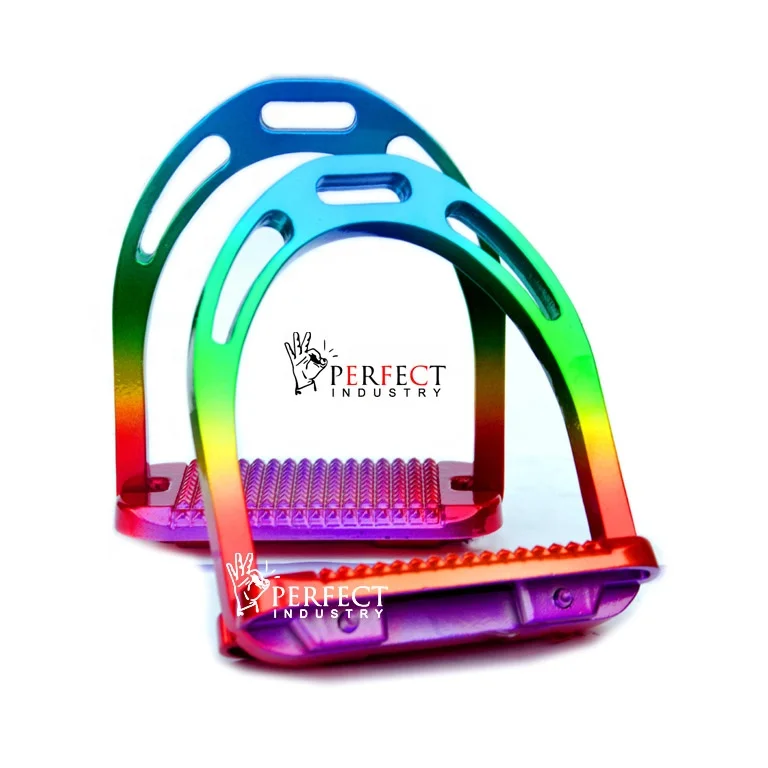 PROFESSIONAL ALUMINIUM STIRRUPS HORSE RIDING STIRRUPS MULTICOLORED STIRRUPS SADDLES