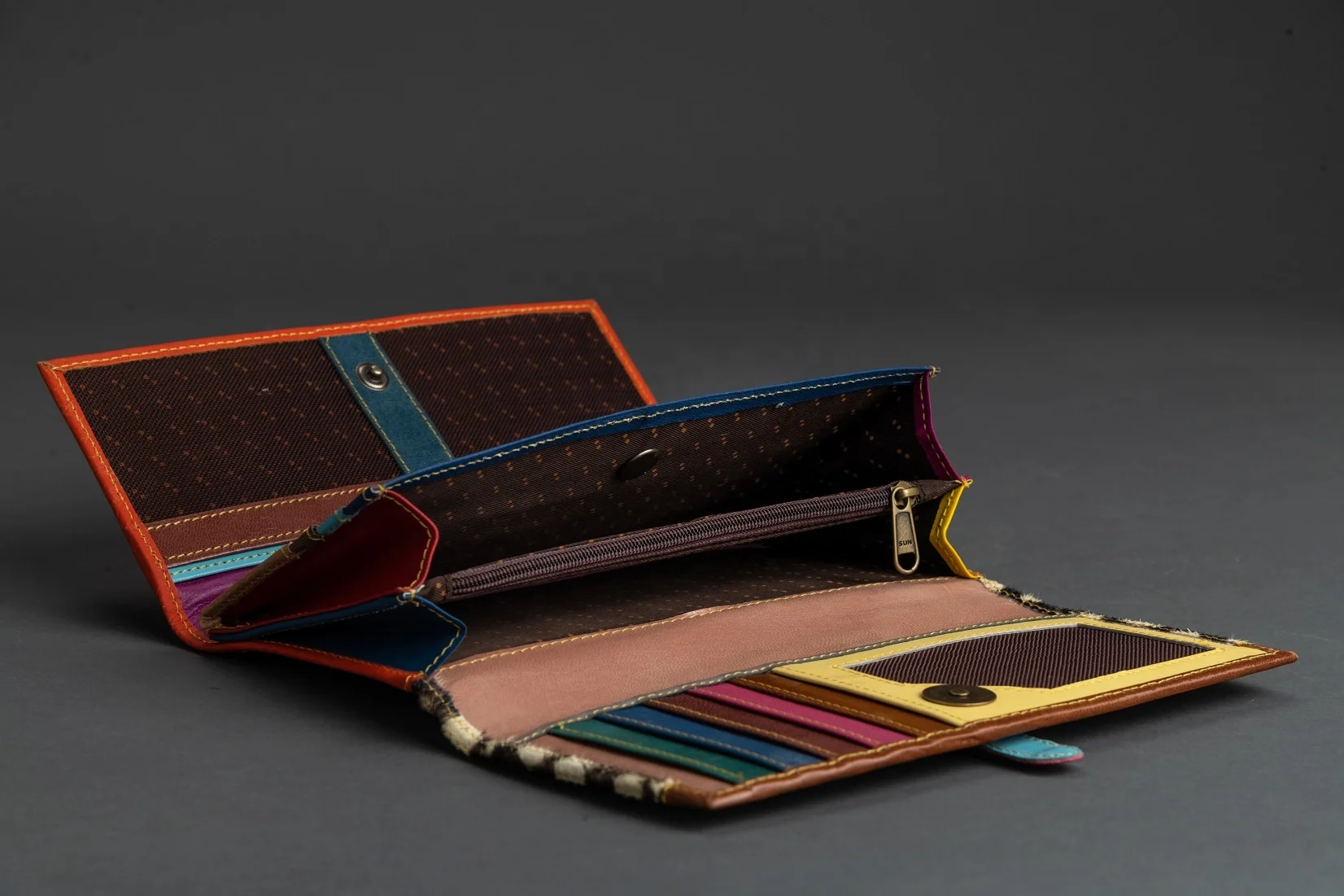 Hair on Hide Pouch Cowhide Case Beautiful Lady Chain Bags Genuine Leather Clutch womens wallet 2022 leather