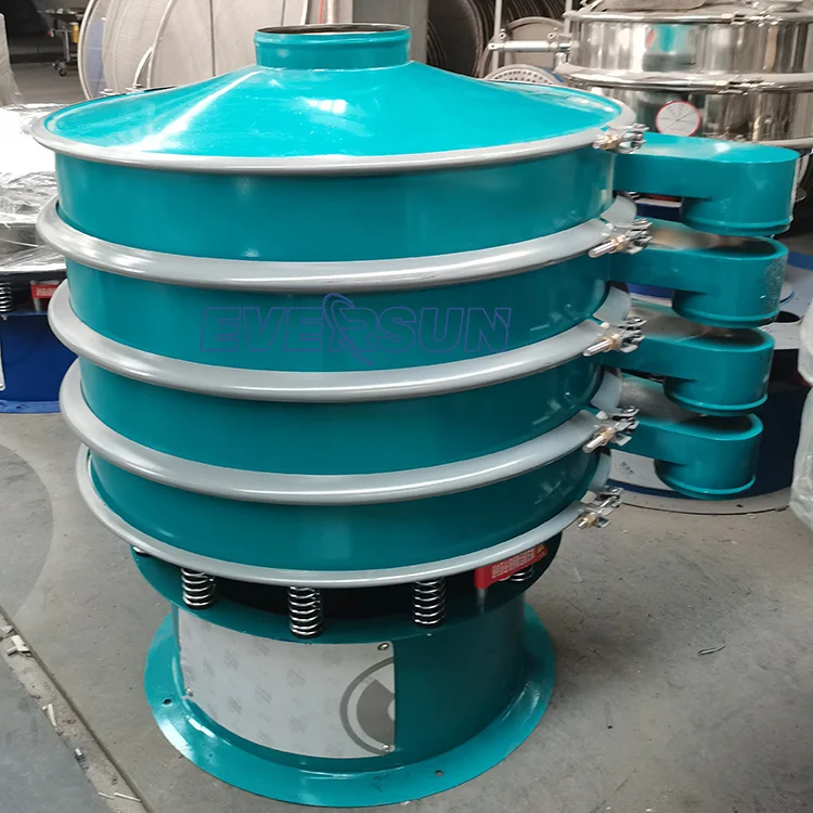 Powder dregs filtering and screening impurity removal multi-layer stainless steel rotary vibrating screen machine