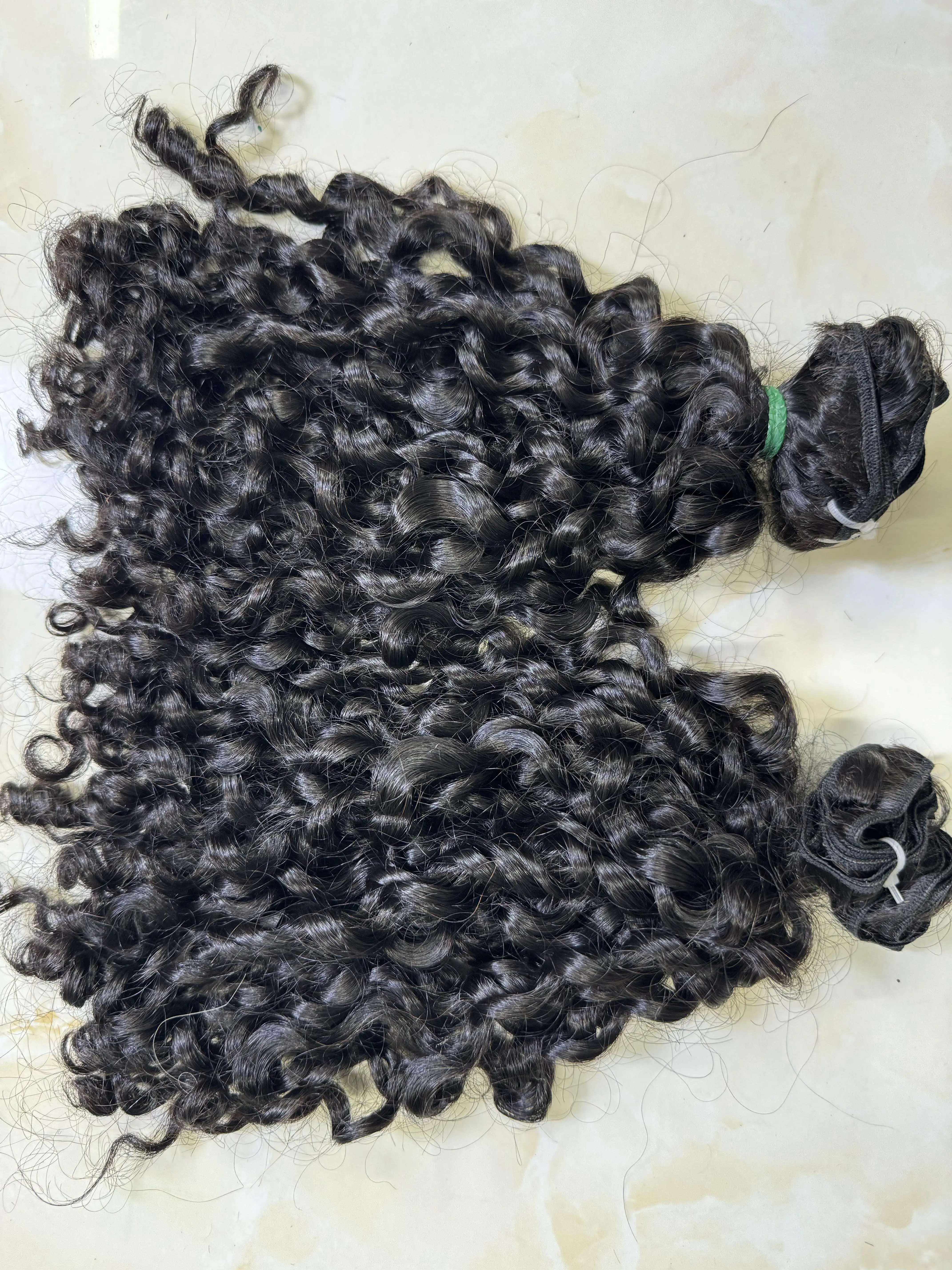 Wholesale 100% Weft Raw Burmese Curly Human Hair Weave Bundles Virgin Burmese Hair