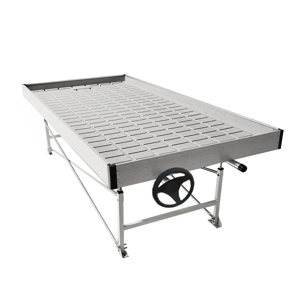 ONE-one Agricultural Greenhouse Hydroponic System 4ft*8ft ebb and flow table bench  Saving- Space rolling bench greenhouse