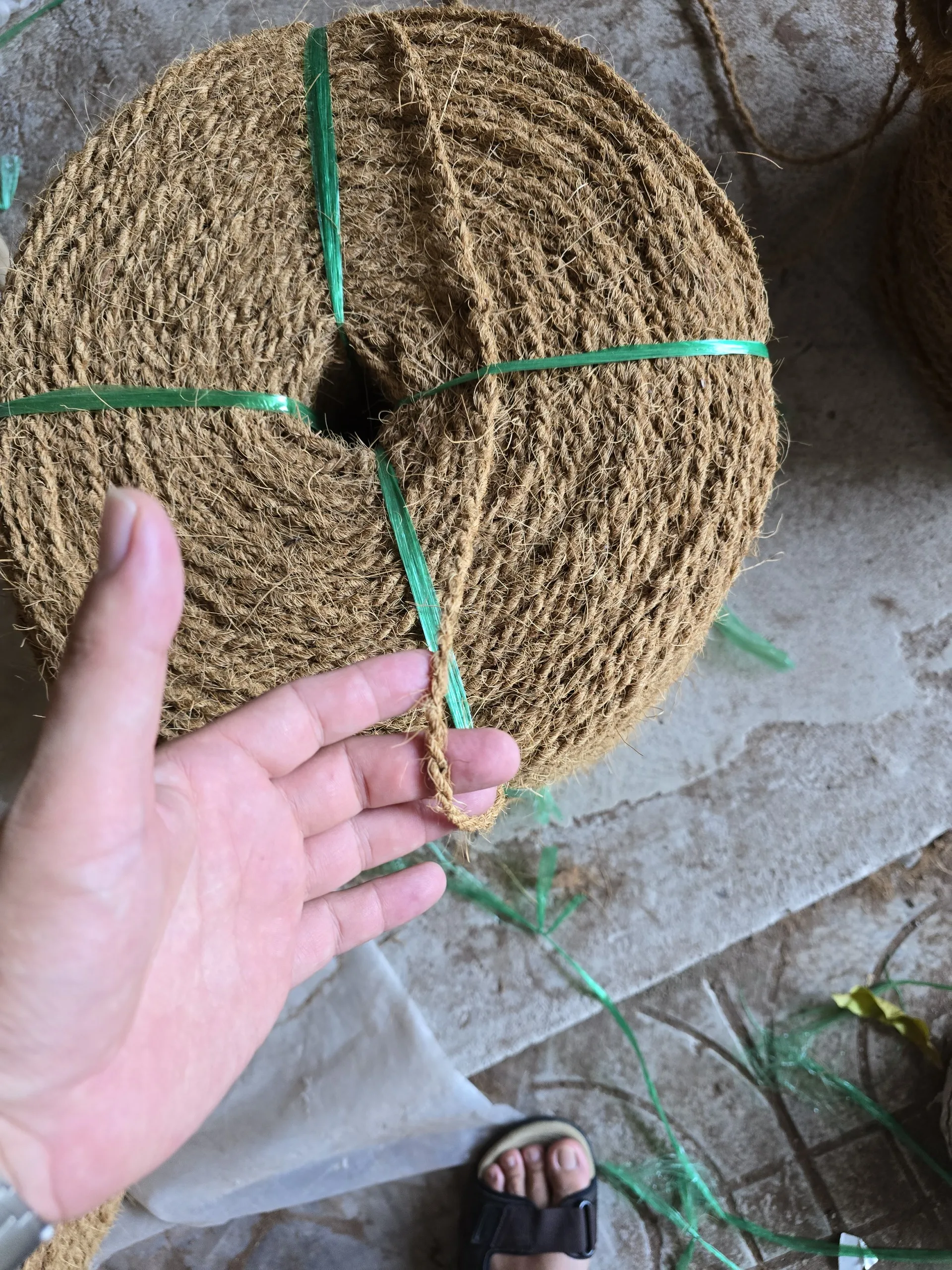 Hot Sales 2024 ECO Friendly export Coconut Coco coir rope 4-6mm 100% natural with customized thickness from Vietnam factory