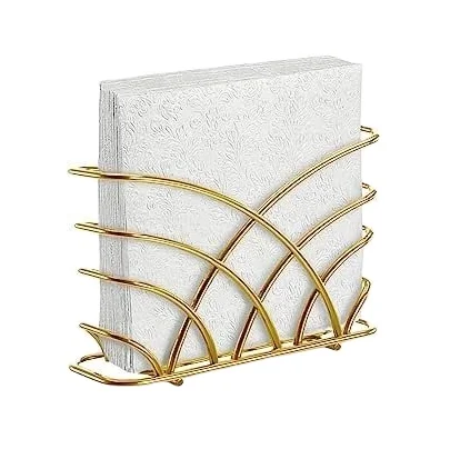 Gold Napkin Holder - Stainless Steel Napkin Holders for Tables Modern Serviette Holder Tissue Dispenser Perfect for Outdoor 2023
