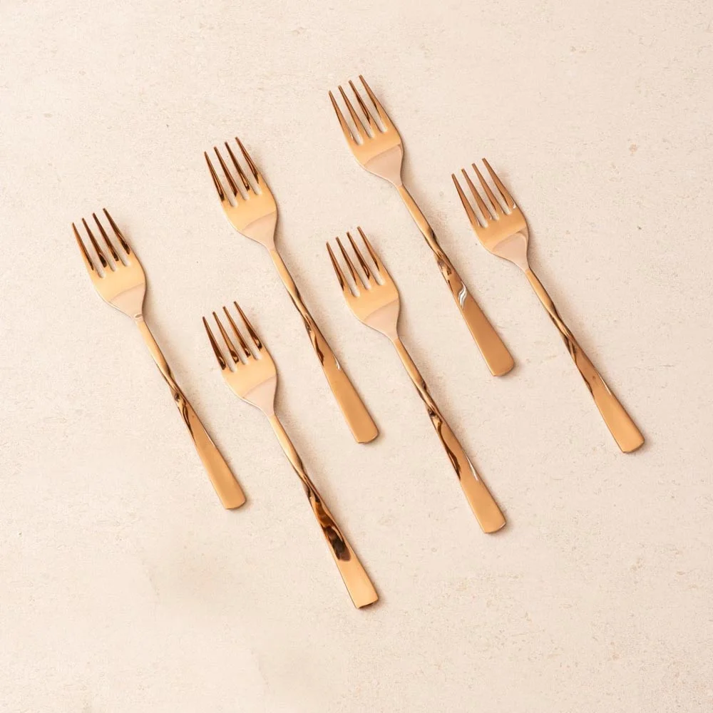 Fruit Vegetable Salad Tools Server Kitchen  Handmade cone style Handle  Western Style Flatware Baby Fork Set