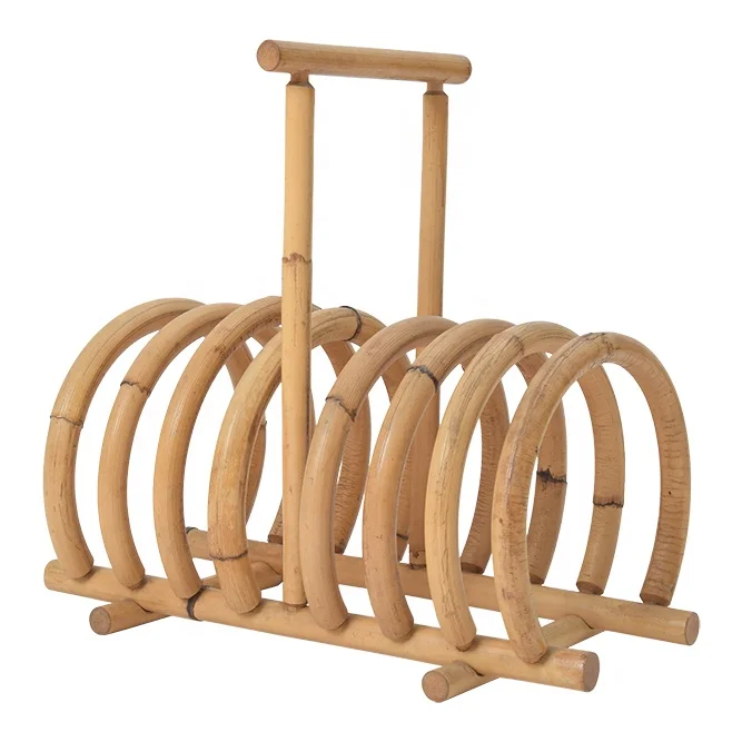 High quality Home decor Vietnam Round rattan magazine rack rattan magazine holder