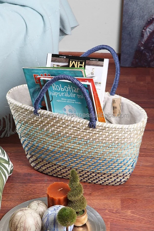 Hot trend Eco-friendly Hand-knitted Seagrass Straw Tote for Girls and Women Gifts from Vietnam