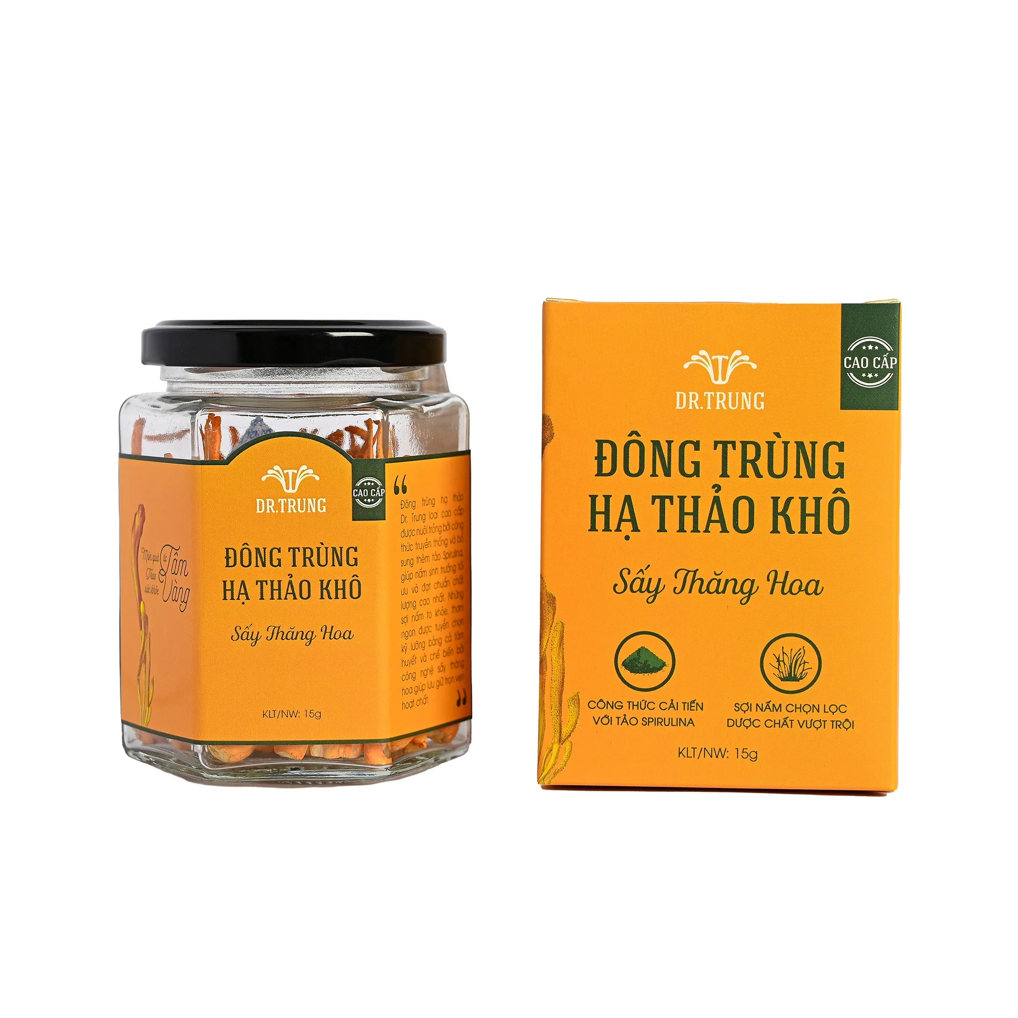 Freeze Dried Cordyceps Militaris Customized Service Cordyceps For Food ISO 22000 2018 Customized Packaging Vietnam