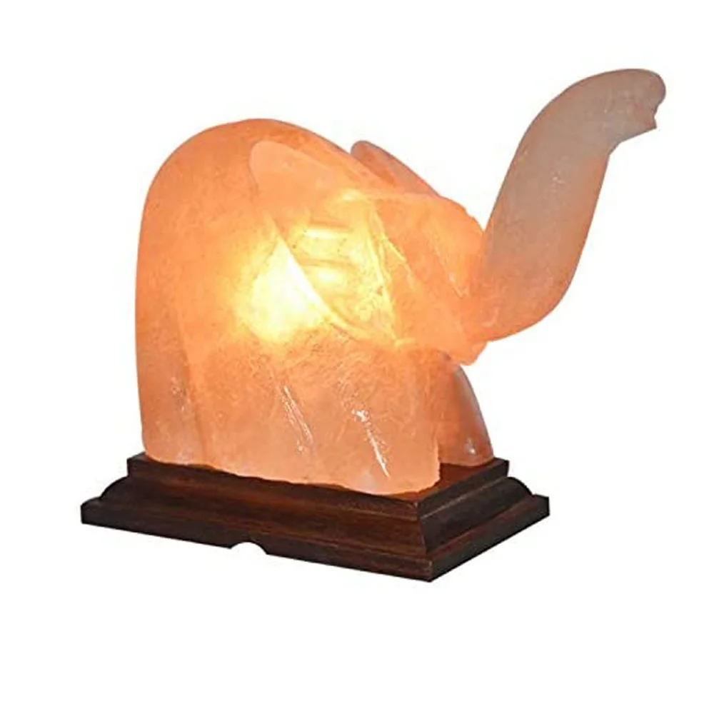 Elevate Your Space with Elephant-Shaped Natural Light Pink Rock Salt Lamp from Sian Enterprises