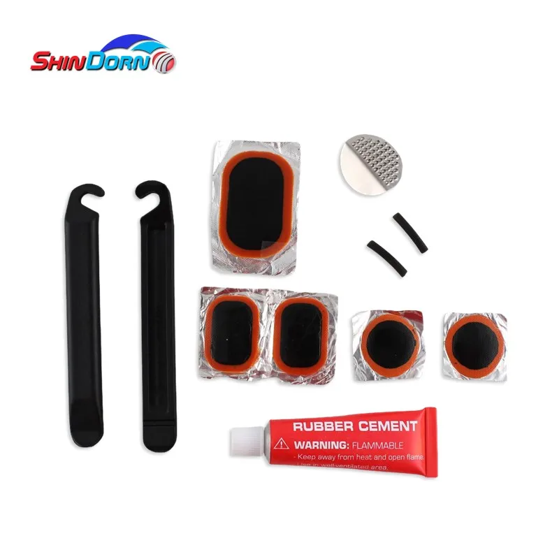 Portable Bike Tyre Puncture Repair Tools Kit with Liquid Sealant