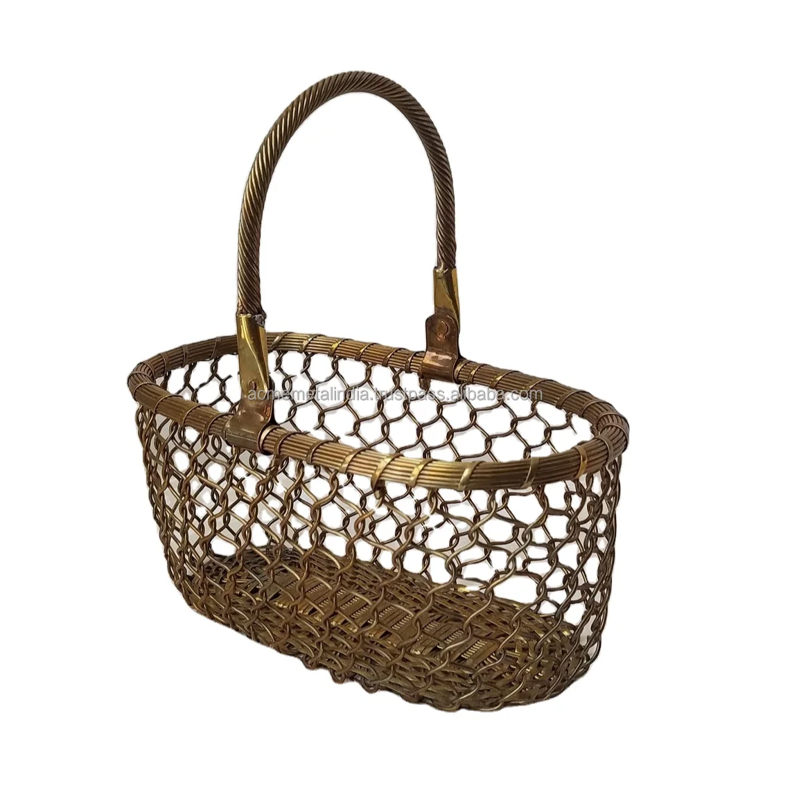 Customized Shape Fruit Basket Mesh Wire Vintage Design Vegetable Basket Best Quality Kitchenware Baskets For Sale