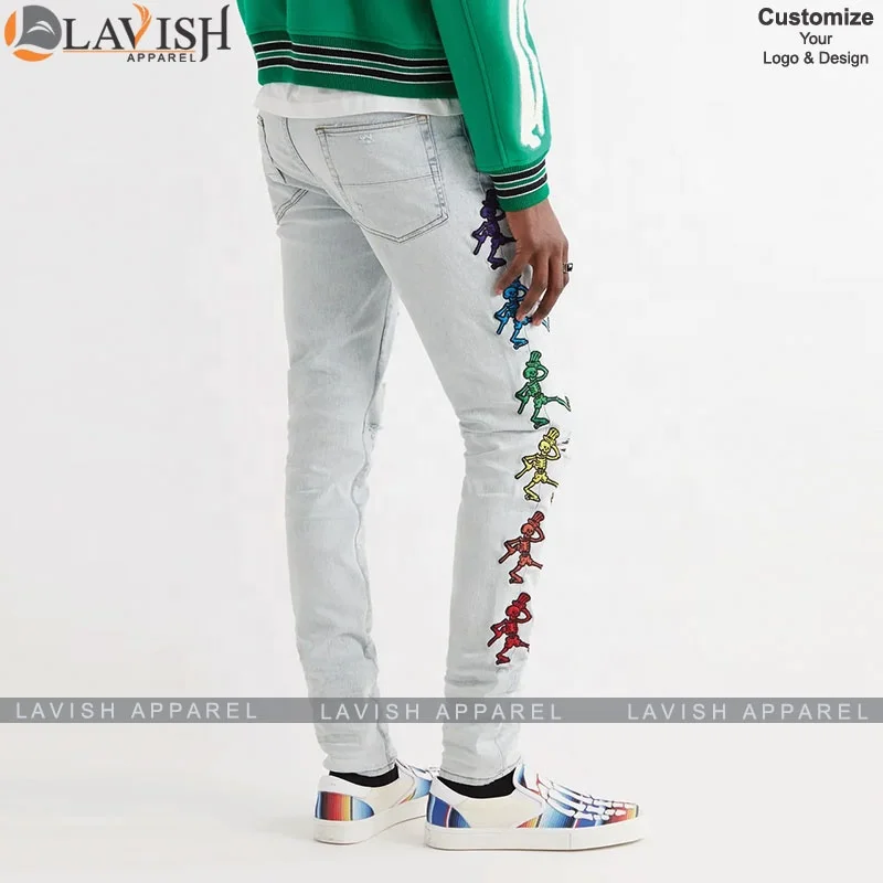 Cheap Hot Fashion Mid Waisted Stretch Men Denim jeans Trousers Pant Slim Fit Custom Made By Lavish Apparel