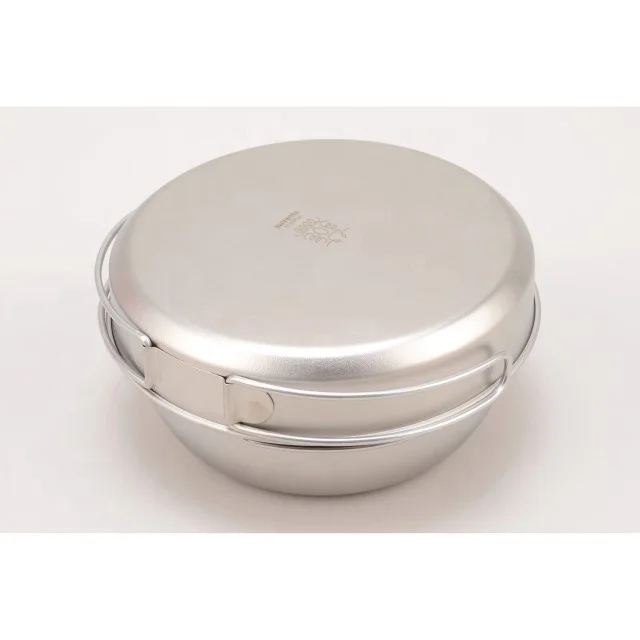 Titanium camping Equipment Outdoor Camping Pots & Pan Set Compact Camping Mess Kit PY-SIE022 Titanium Cooker Set of 3 pcs