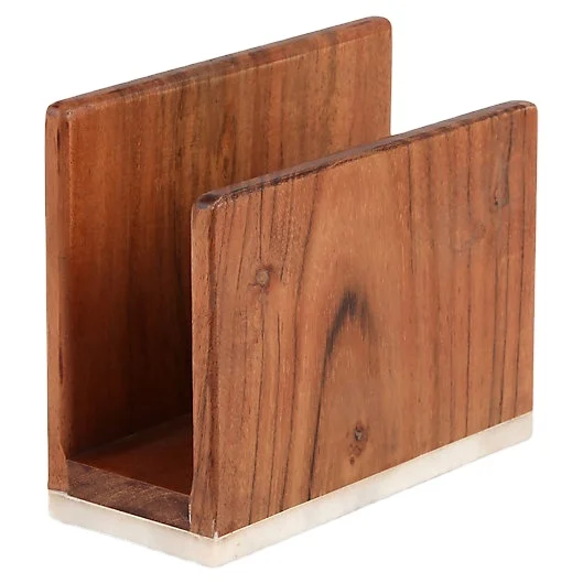 Wooden napkin holder eco friendly   home and restaurant  table decor napkin stand amazon home and kitchen