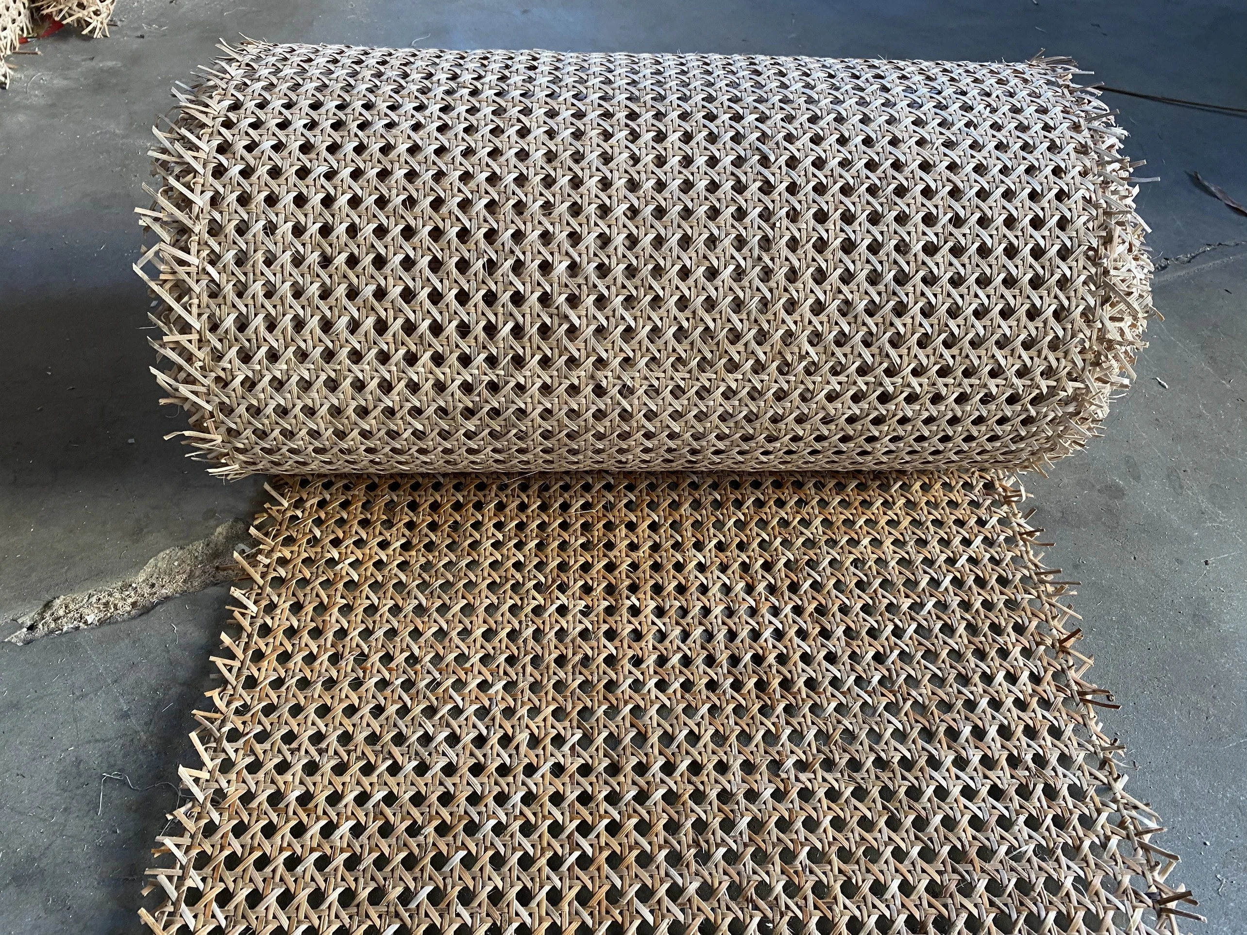 Woven Cane Rattan ma For Chair Table  Natural Rattan Webbing Roll Ceiling Background Wall From Viet Nam