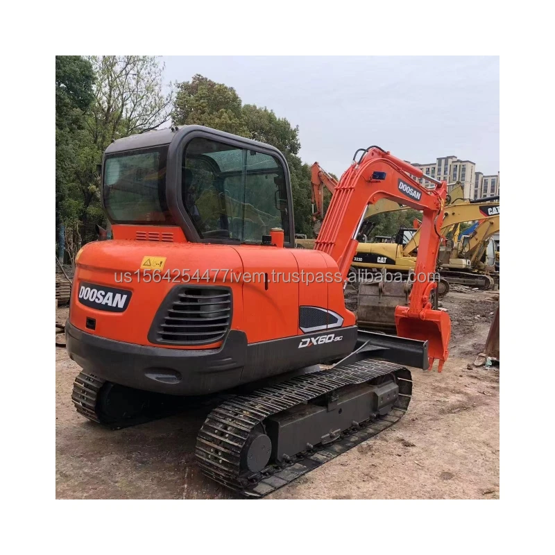 Дешевый подержанный экскаватор Doosan DX60 6 тонн Экскаваторы б/у гусеничный станок Б/у doosan60 мини
