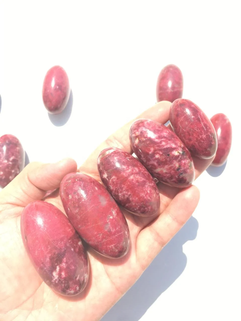 Wholesale High Quality Dark Pink Thulite Gemstone Natural Norway Semi-Precious Stone Shiva Reiki Heli Meditation Decorative