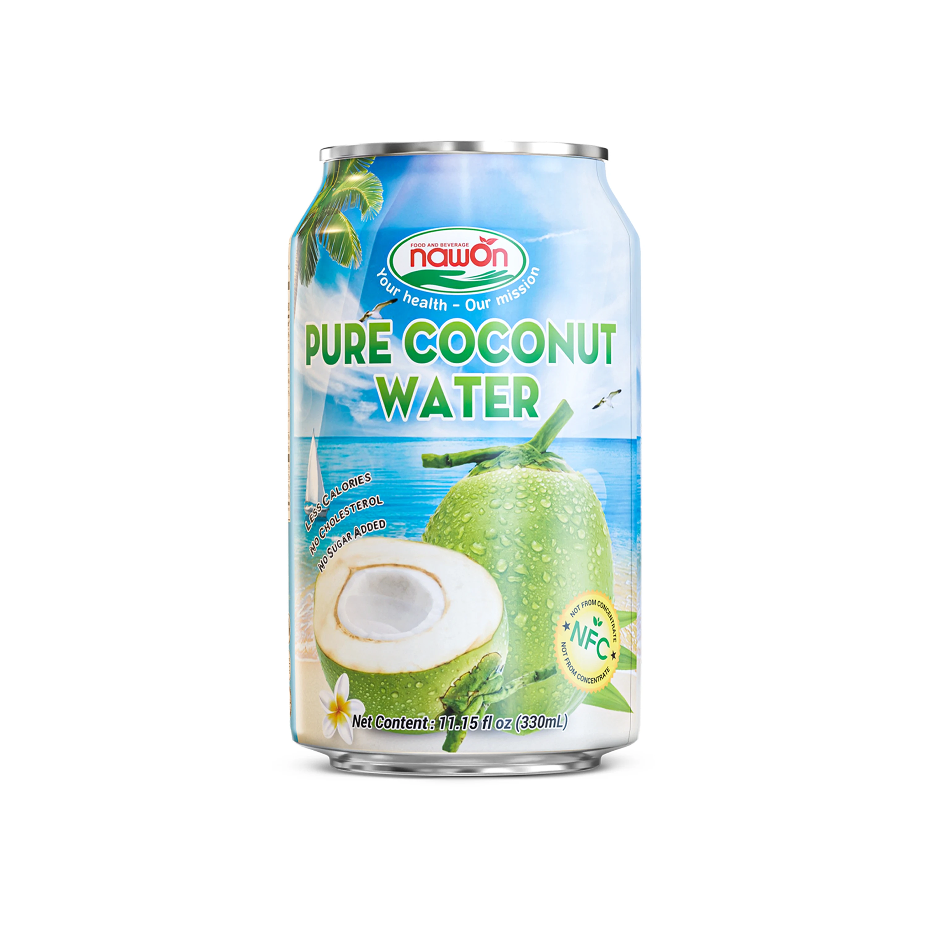 Nawon 1 Litter Coconut Water from 100% Coconut Water Vietnam | Wholesale Private Label Coconut Water in Aluminum Can, Bottle