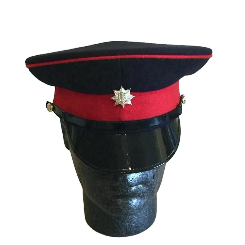 British Army the Royal Angliment Regiment Vintage Soviet Russia USSR Military Visor  Hat Faux  Crochet Visor Vintage Crown Hat