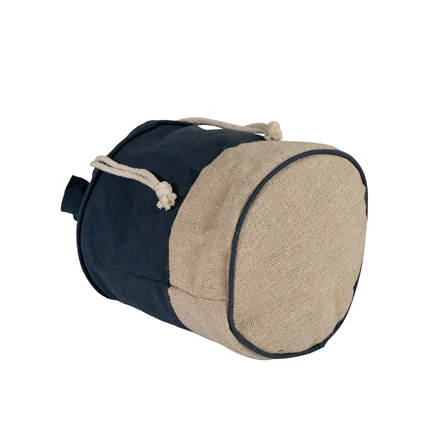 Customizable Hemp Cosmetic Case with Drawstring Closure Printed Logo for Accessories and Cosmetics Bag