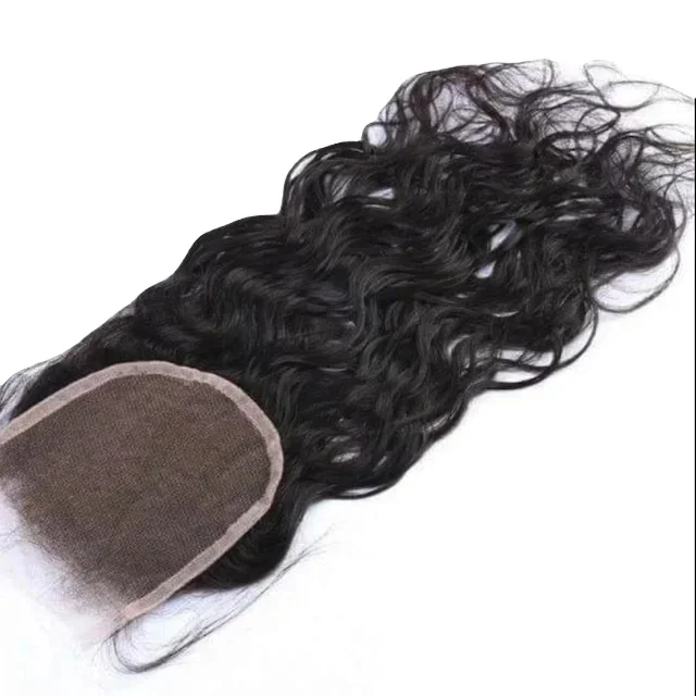 Natural Wave Closure Cheap Price 100% Human Virgin Hair HD Lace Transparent Lace No Genius Weft From Viet Nam