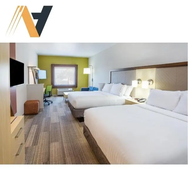 Affordable Elegent Modern Hardwood Hotel Bedroom Set with High Quality of Holiday Inn Project by Ngoc Hoang Anh
