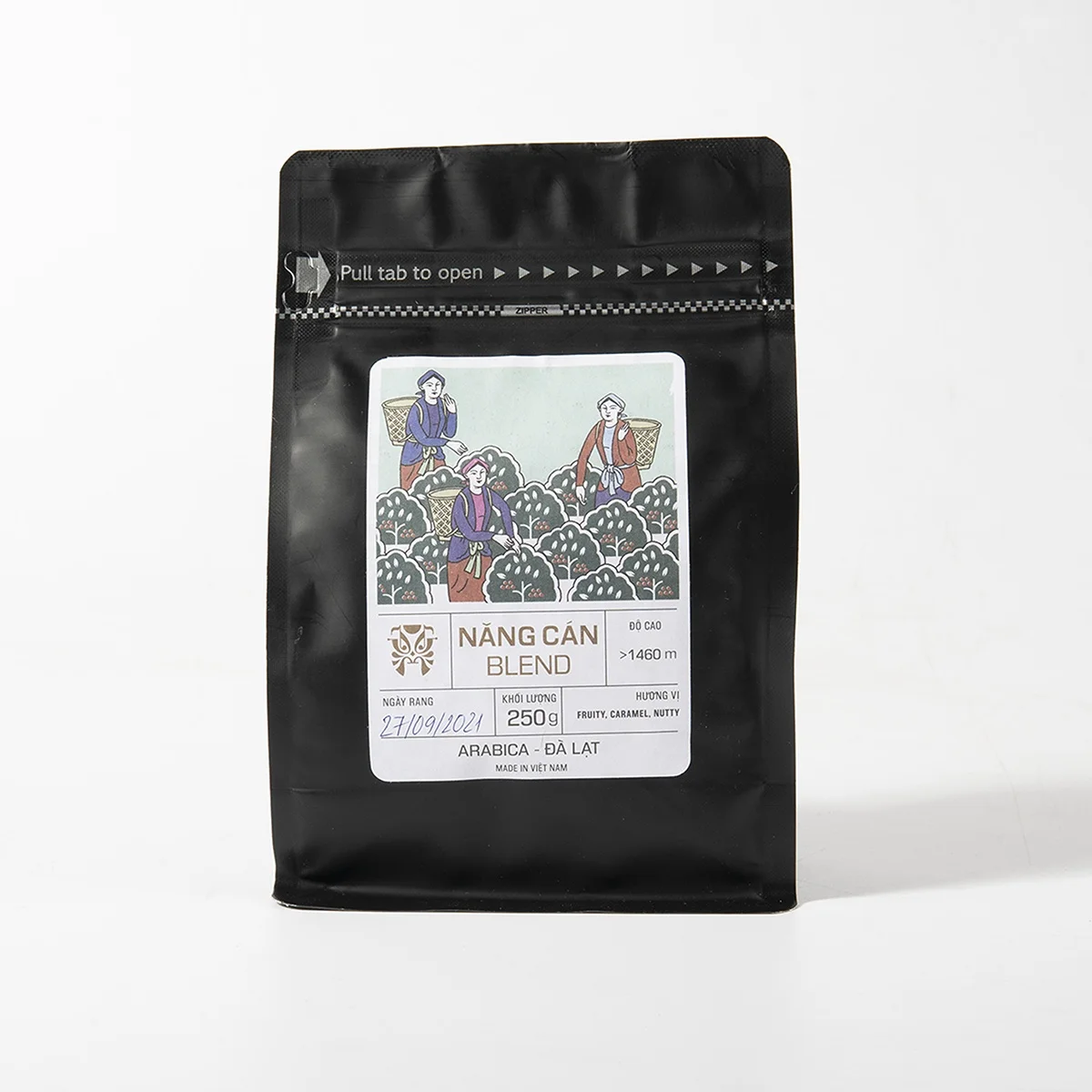 Кофе из жареных зерен с фруктовым карамельным и ореховым вкусом note Giong ang может смешивать средние темные жарки