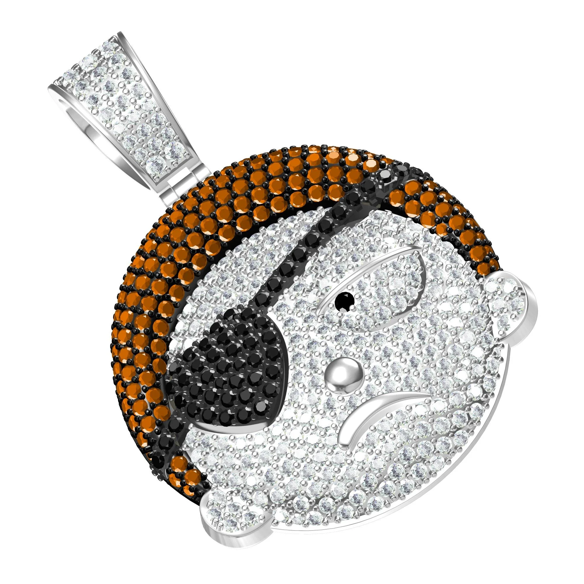 Custom Hidden Eye Diamond Pendant in VVS-Clarity 14kt Yellow & White Solid Gold Factory Price-Exclusive Diamond Charms