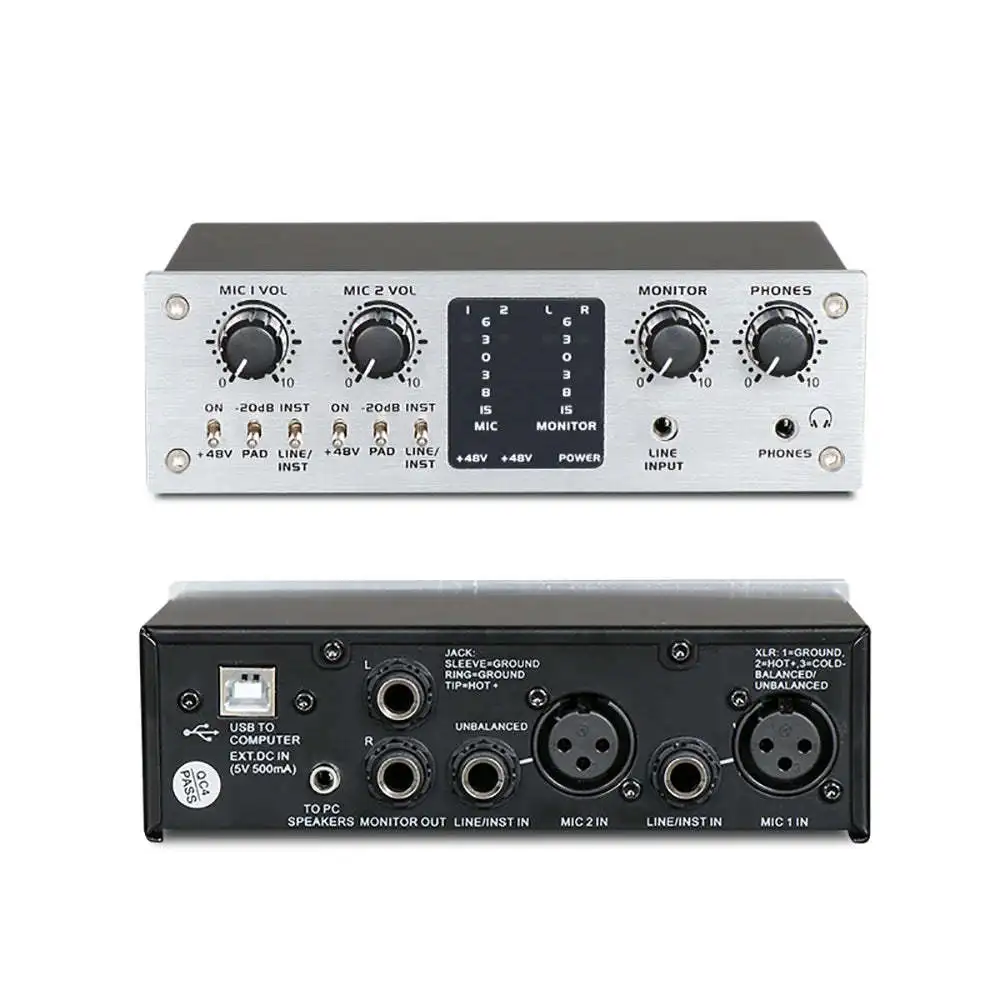 2020 new LY-44T high-quality professional recording external sound card studio sound card
