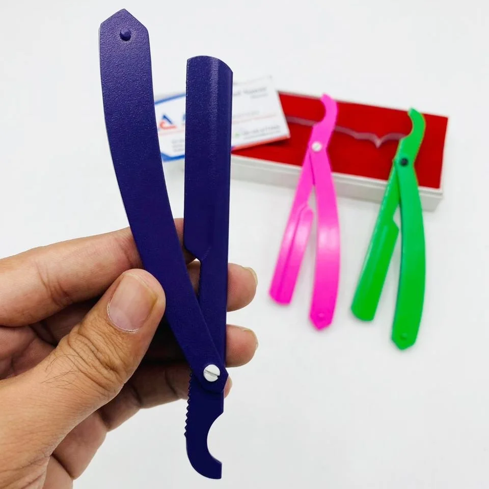 Customized Color And Logo High Quality Wholesale Stainless Steel Barber Straight Razor Professional Barber Turkish Razor