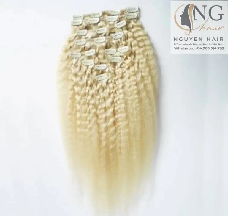 Top Product High Quality Straight Style Weft Hair Extensions With Blonde Color For Women