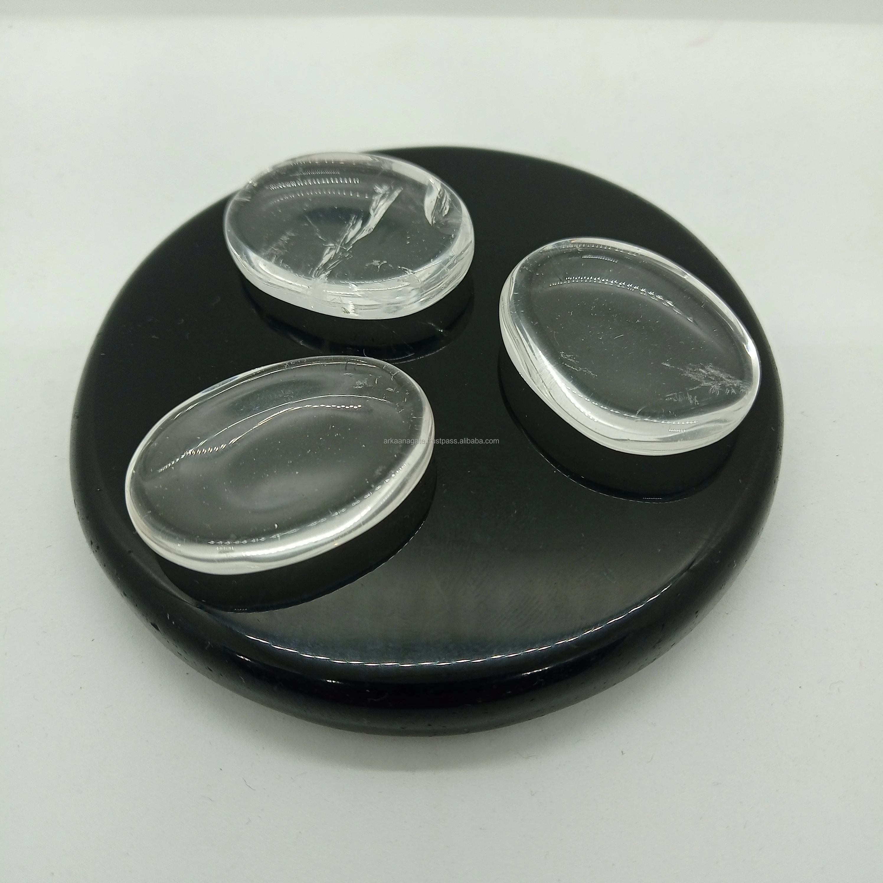 Wholesale Black Obsidian Thumble Stone Black Obsidian chakra crystals healing For Sale