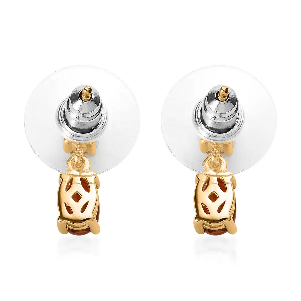 Premium Tangerine Kyanite Dangle Earrings in Vermeil Yellow Gold Over Sterling Silver High Quality Wholesale Earrings Jewelry
