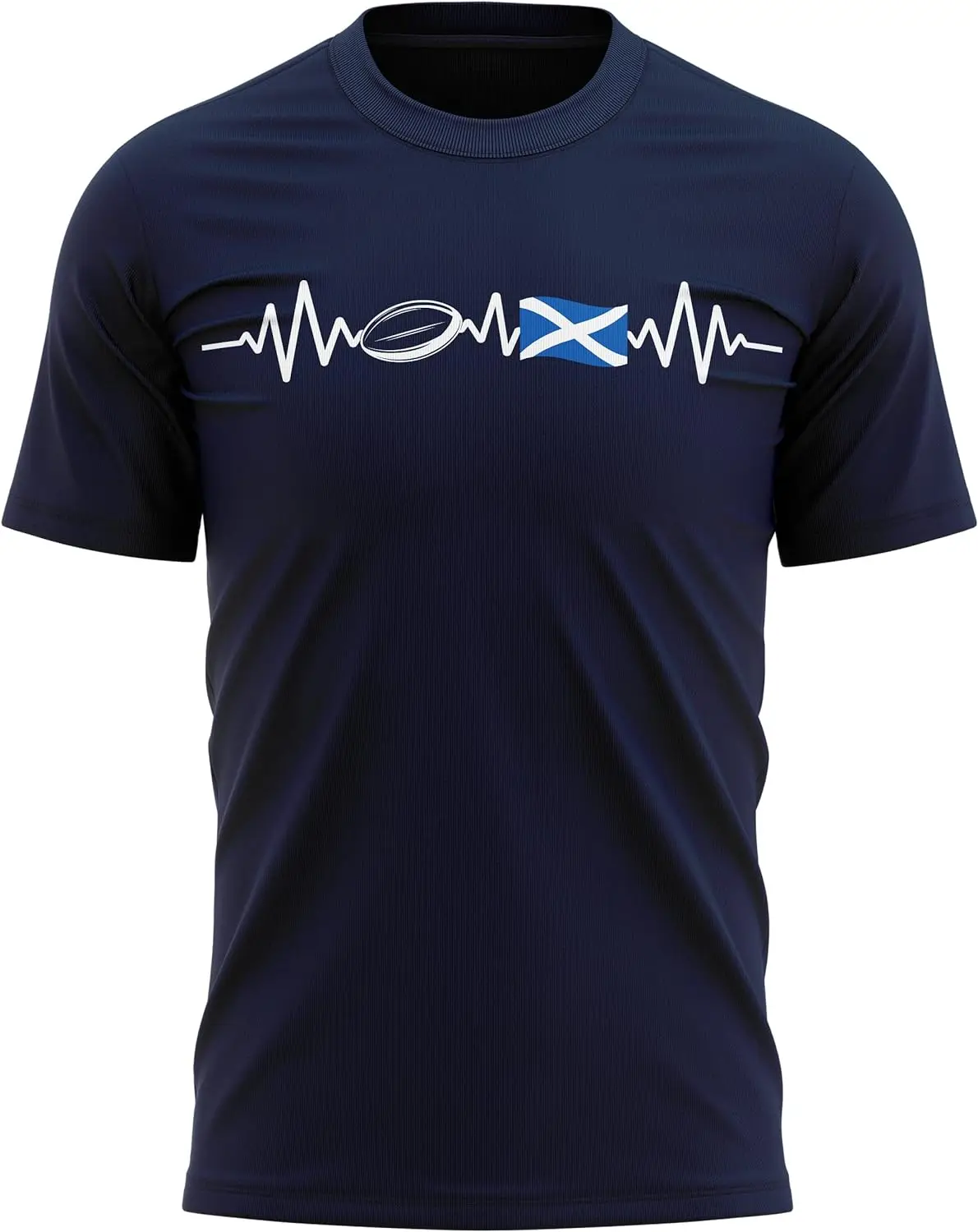 Wholesale Scotland Flag Heartbeat Rugby T Shirt Mens Scottish Football Rugby Supporter Tee Top