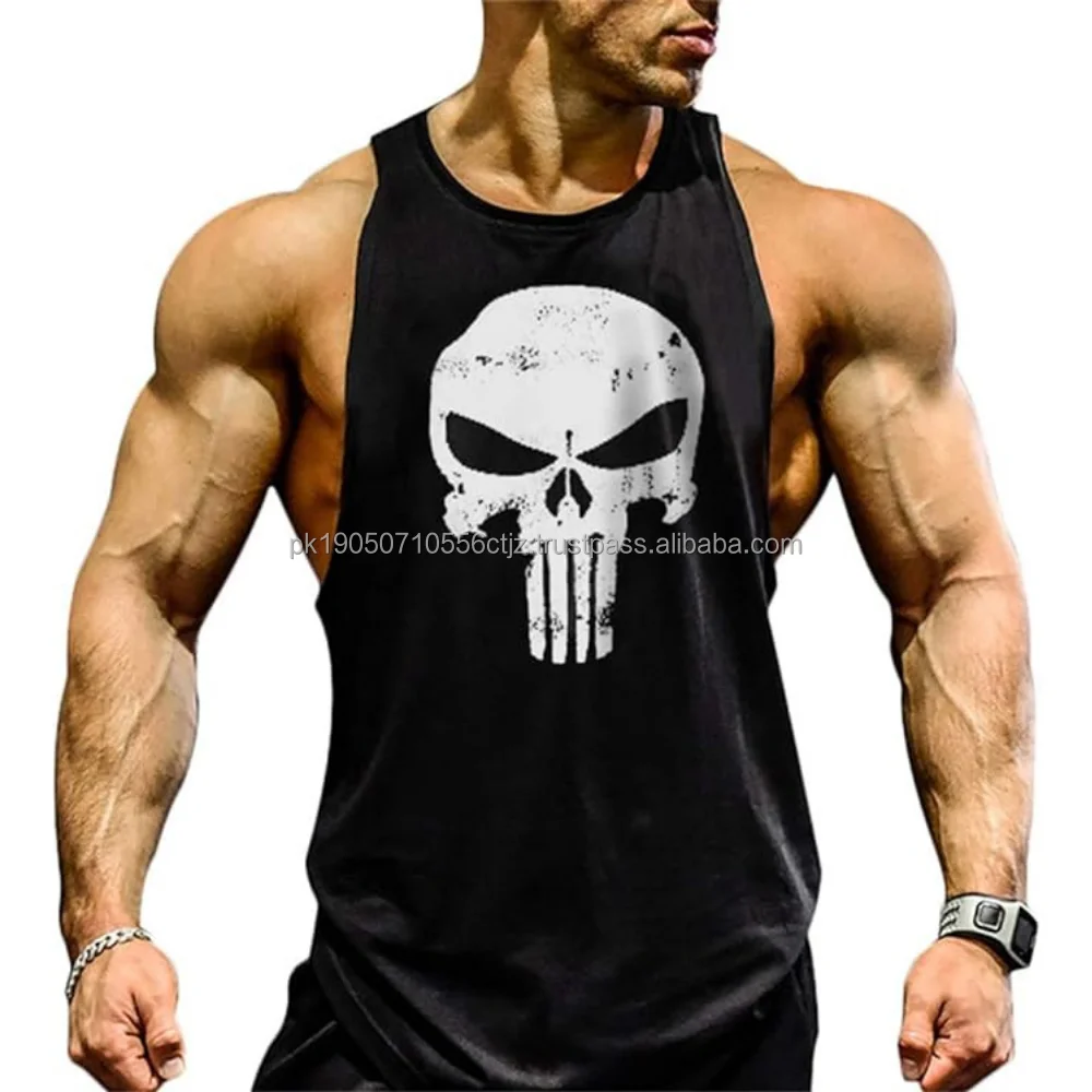 GAF Wholesale Sleeveless Sportswear Singlet Plus Size Workout Fitness Gym Tank Top Man Solid Sport Vest