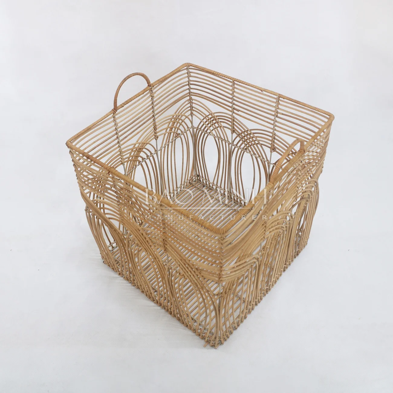 Natural Rattan Wicker Basket Storage Laundry Basket Holder Organizer