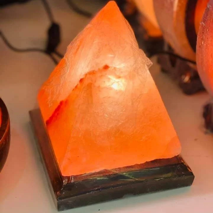 
Himalayan Salt pyramid Shape lamp 